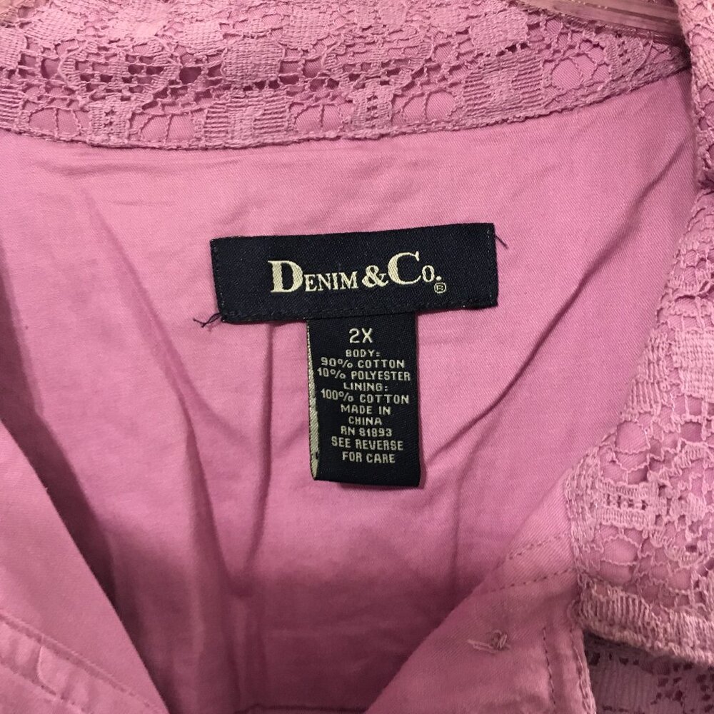 Denim&Co. Lavender Lace Jacket - Picture 2 of 6